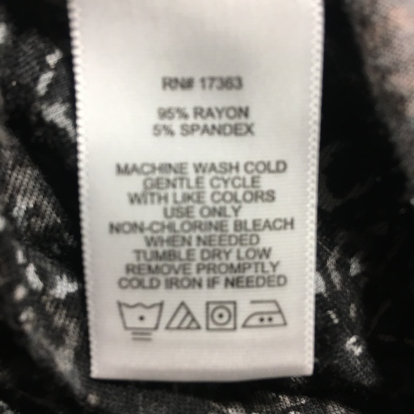 ELLEN TRACY Black Gray Abstract Print Knit Top S - Picture 4 of 4